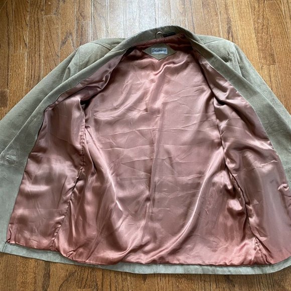 Vintage Adam Douglass Jacket Suede 80s Blazer Retro Shoulder Pads Women’s Small - Picture 11 of 12